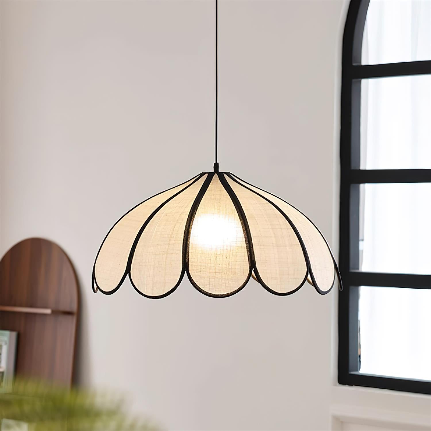 Pendelleuchte Gesäumter Pflanzenfaser Metallrahmen-Letslighting