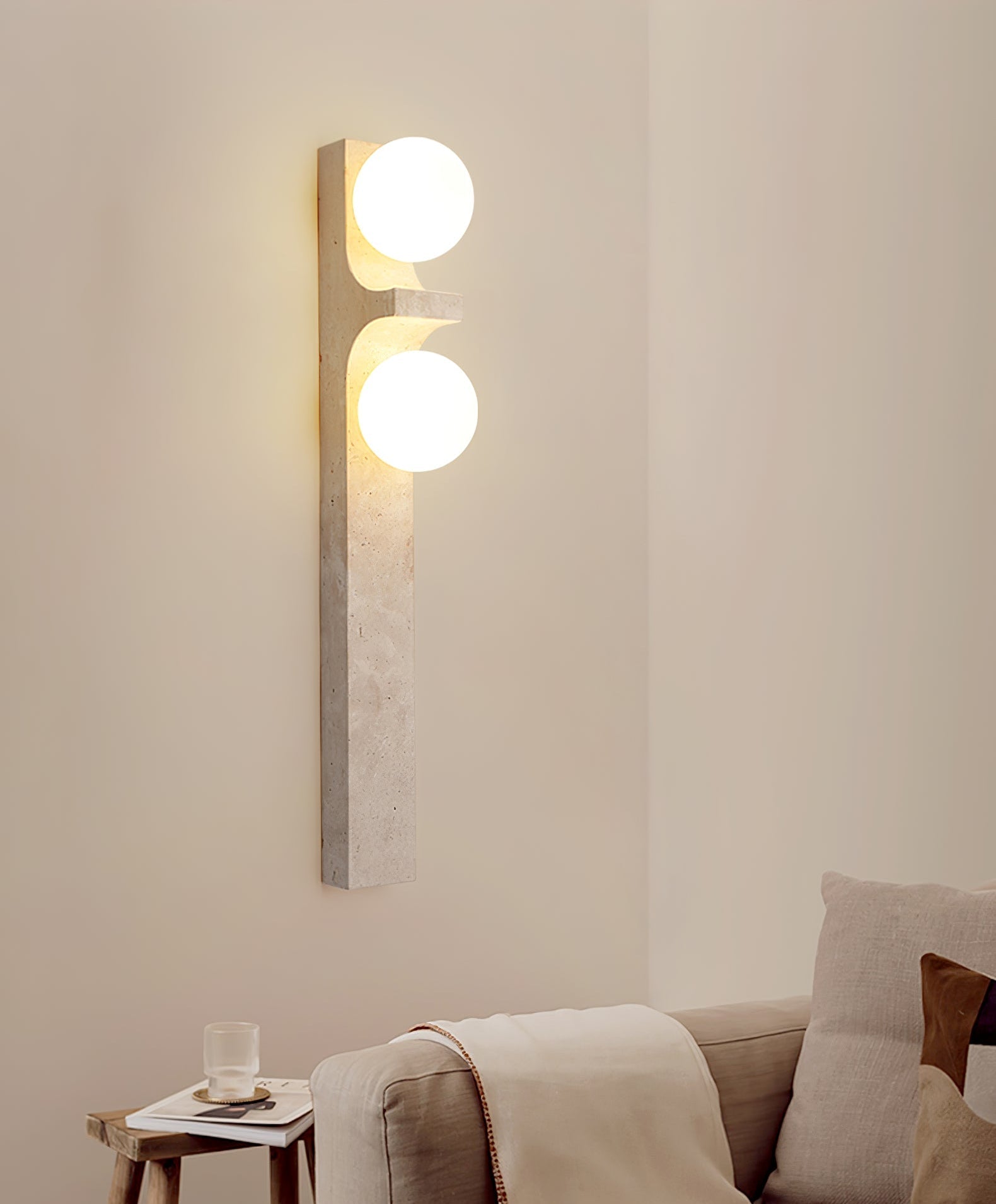 Umiren Travertine Wall Light - Neutralighting