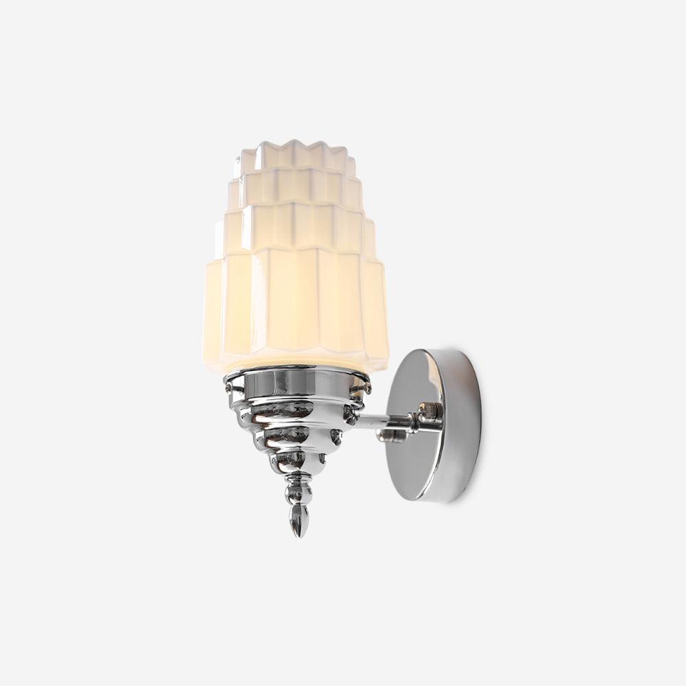 Wandleuchte Metall Körper Glas Zylinder Schirm Art Deco Schlafzimmer-Letslighting