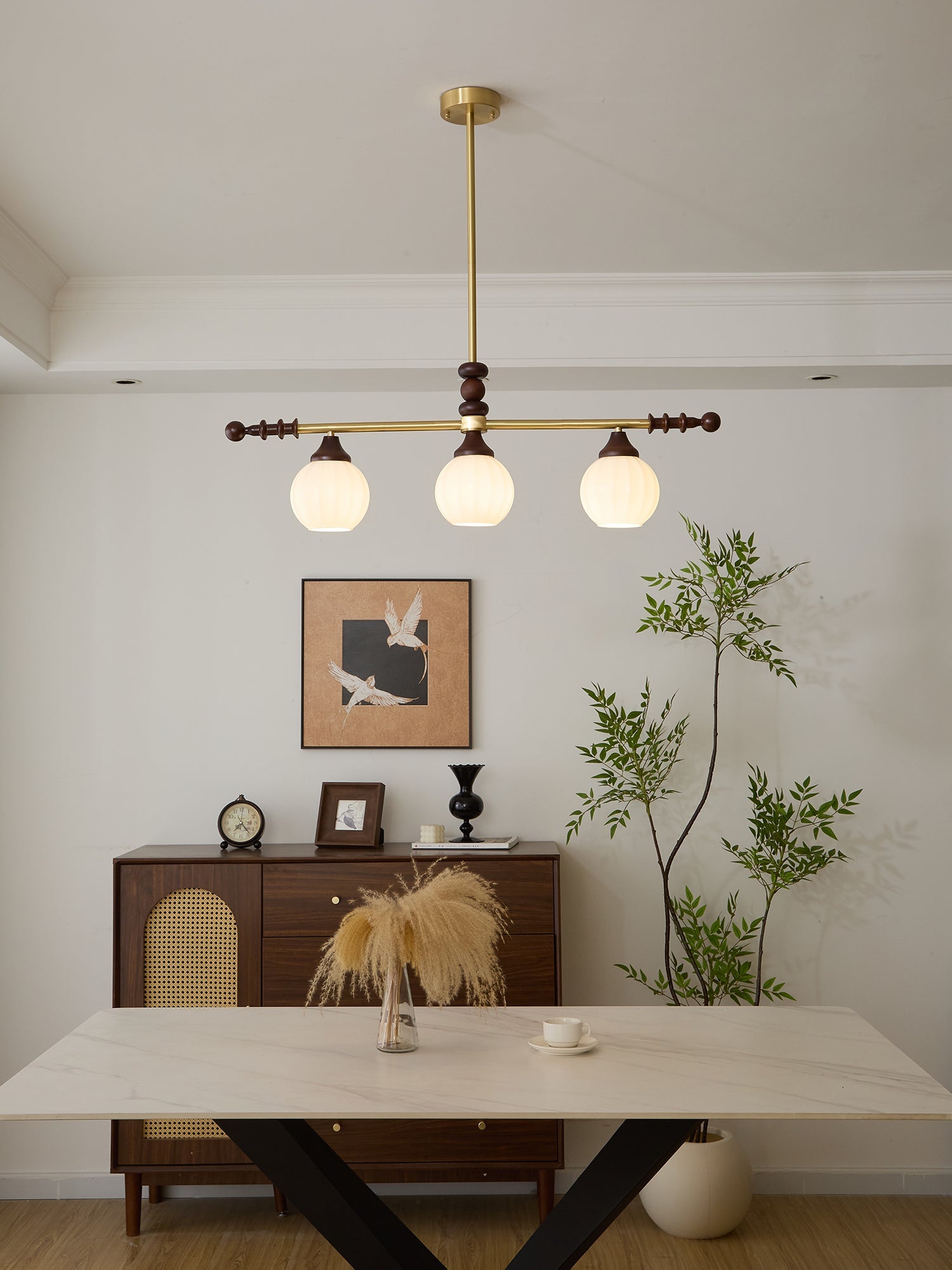 Vosole Traditioneller Eleganter Kronleuchter aus Vintage-Holz-Letslighting