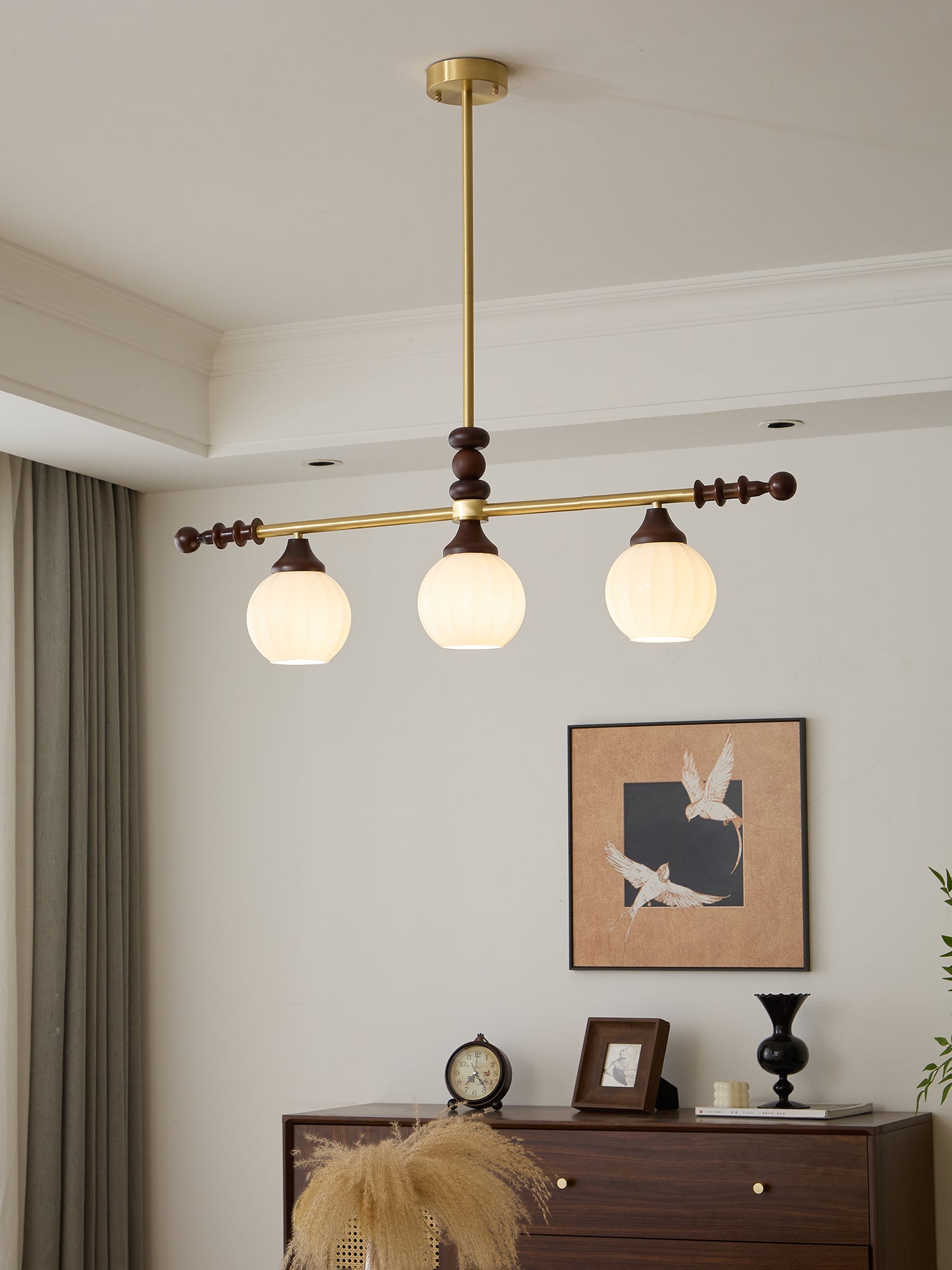 Vosole Traditioneller Eleganter Kronleuchter aus Vintage-Holz-Letslighting