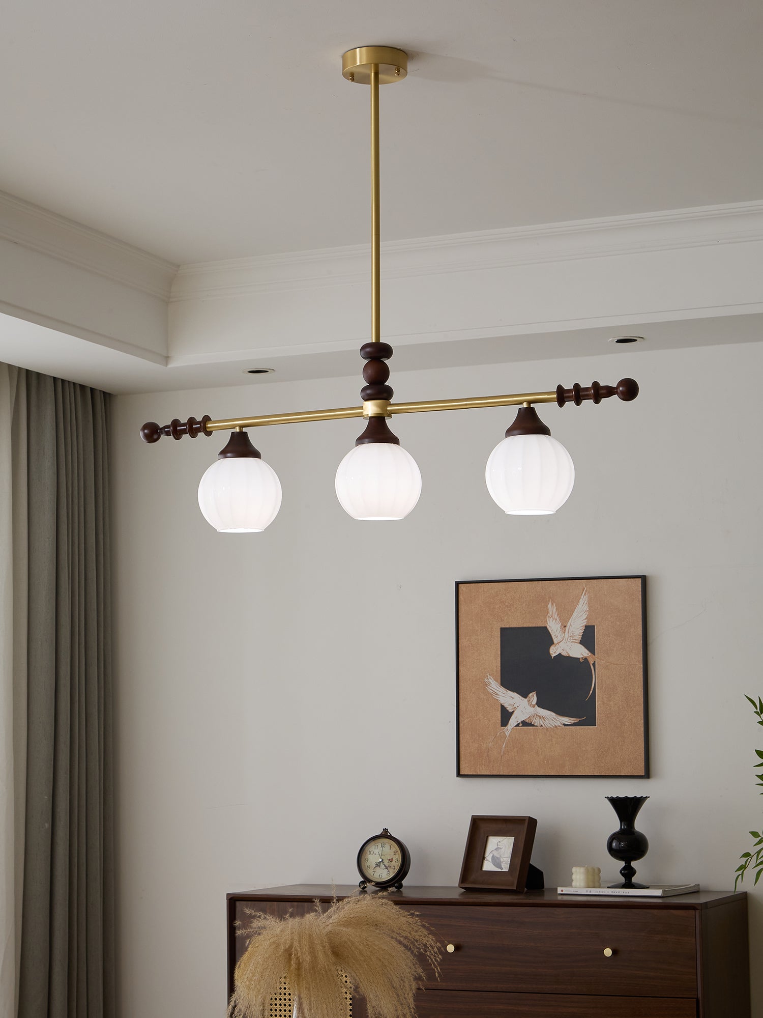 Vosole Traditioneller Eleganter Kronleuchter aus Vintage-Holz-Letslighting