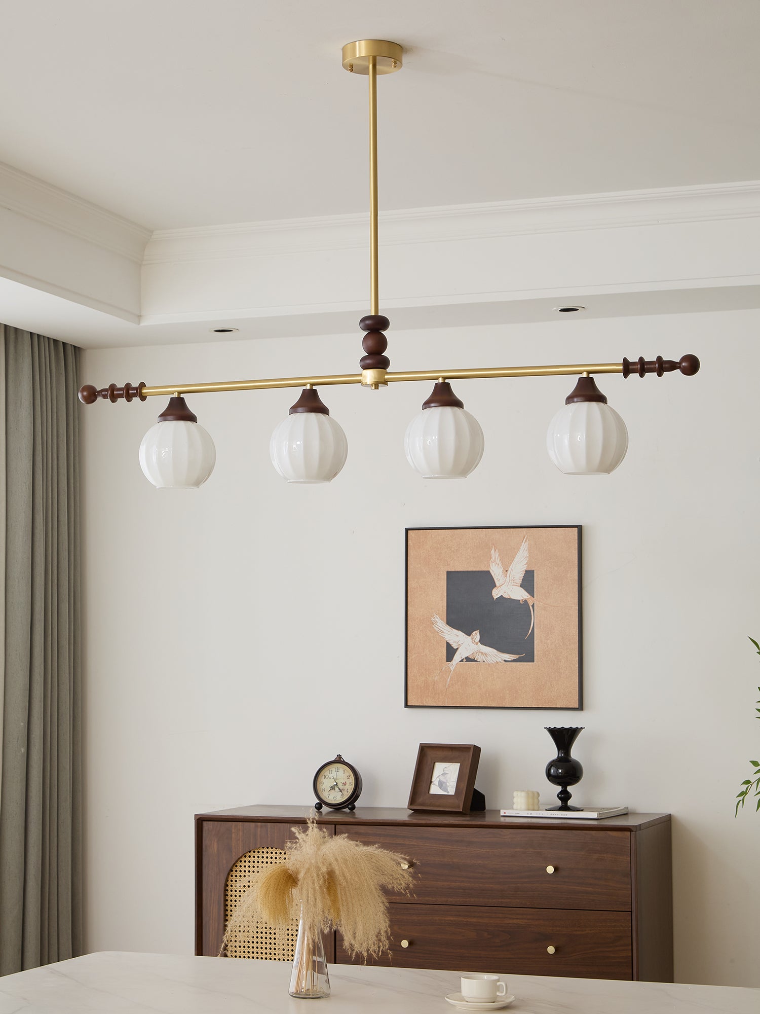 Vosole Traditioneller Eleganter Kronleuchter aus Vintage-Holz-Letslighting