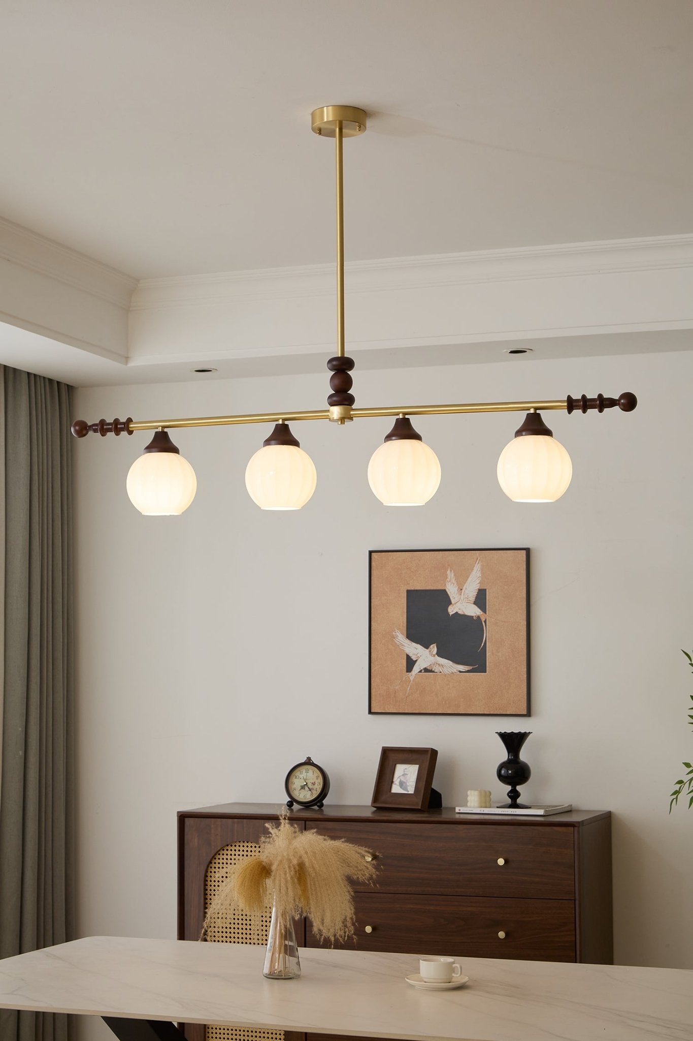 Vosole Traditioneller Eleganter Kronleuchter aus Vintage-Holz-Letslighting