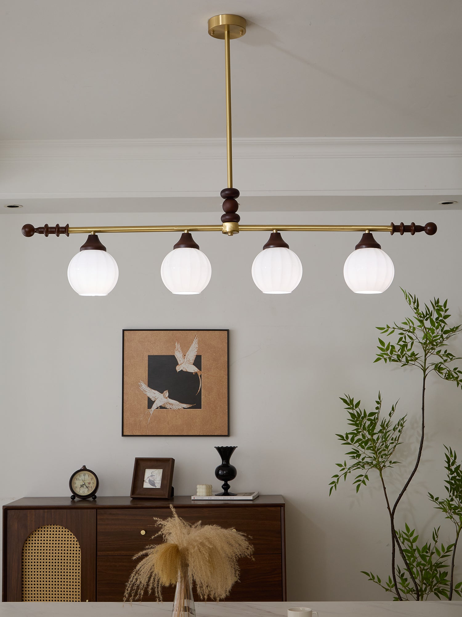 Vosole Traditioneller Eleganter Kronleuchter aus Vintage-Holz-Letslighting