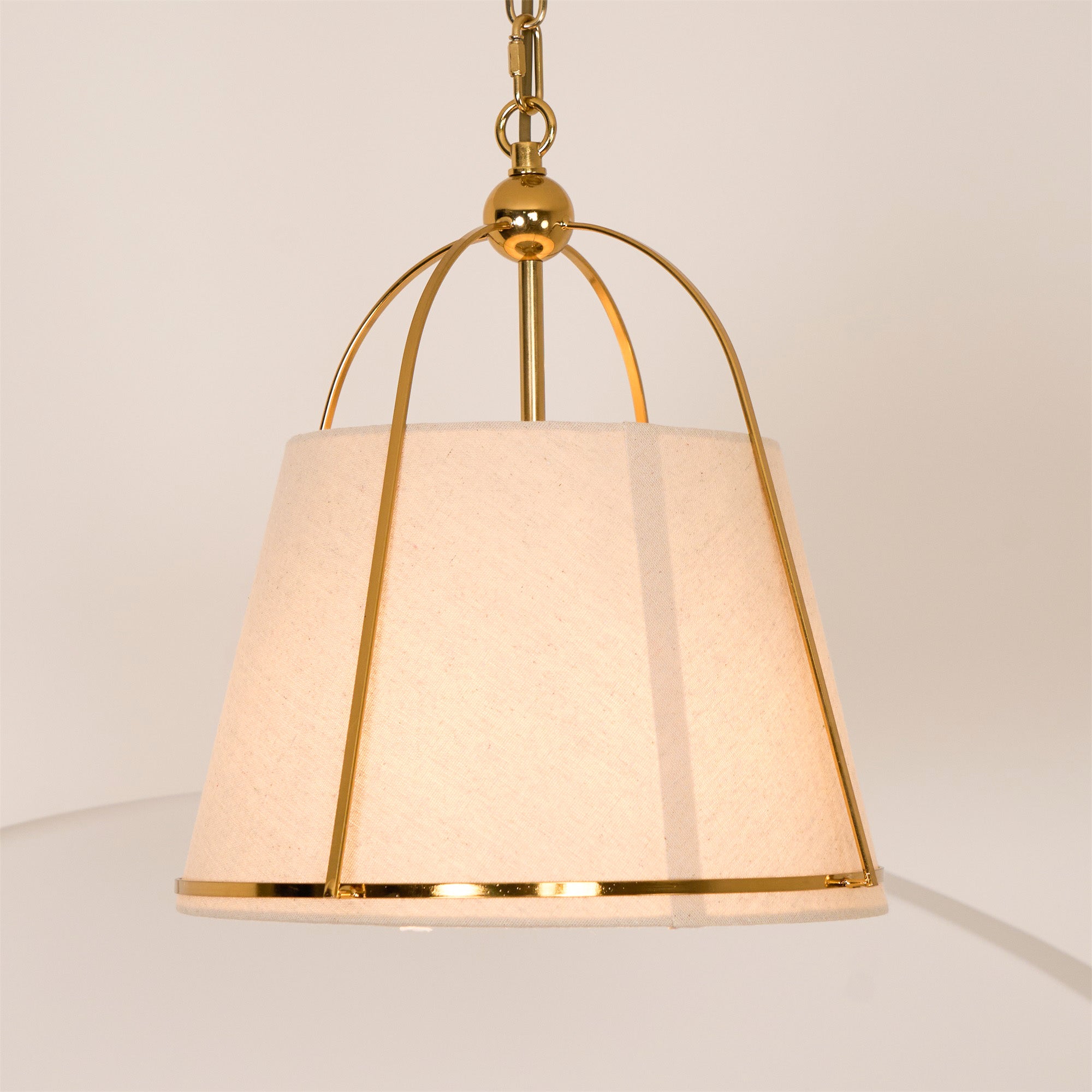 Yonder Traditionell Klassisch Messing Stoff Pendelleuchte-Letslighting