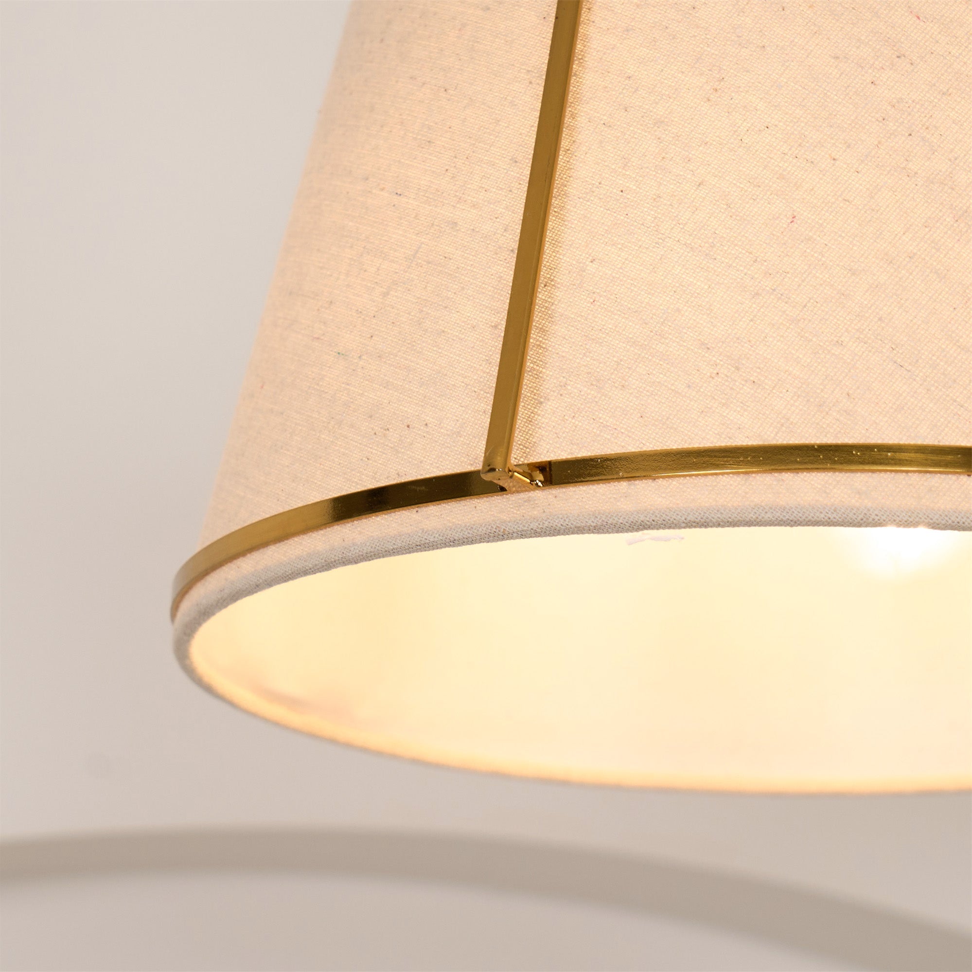Yonder Traditionell Klassisch Messing Stoff Pendelleuchte-Letslighting