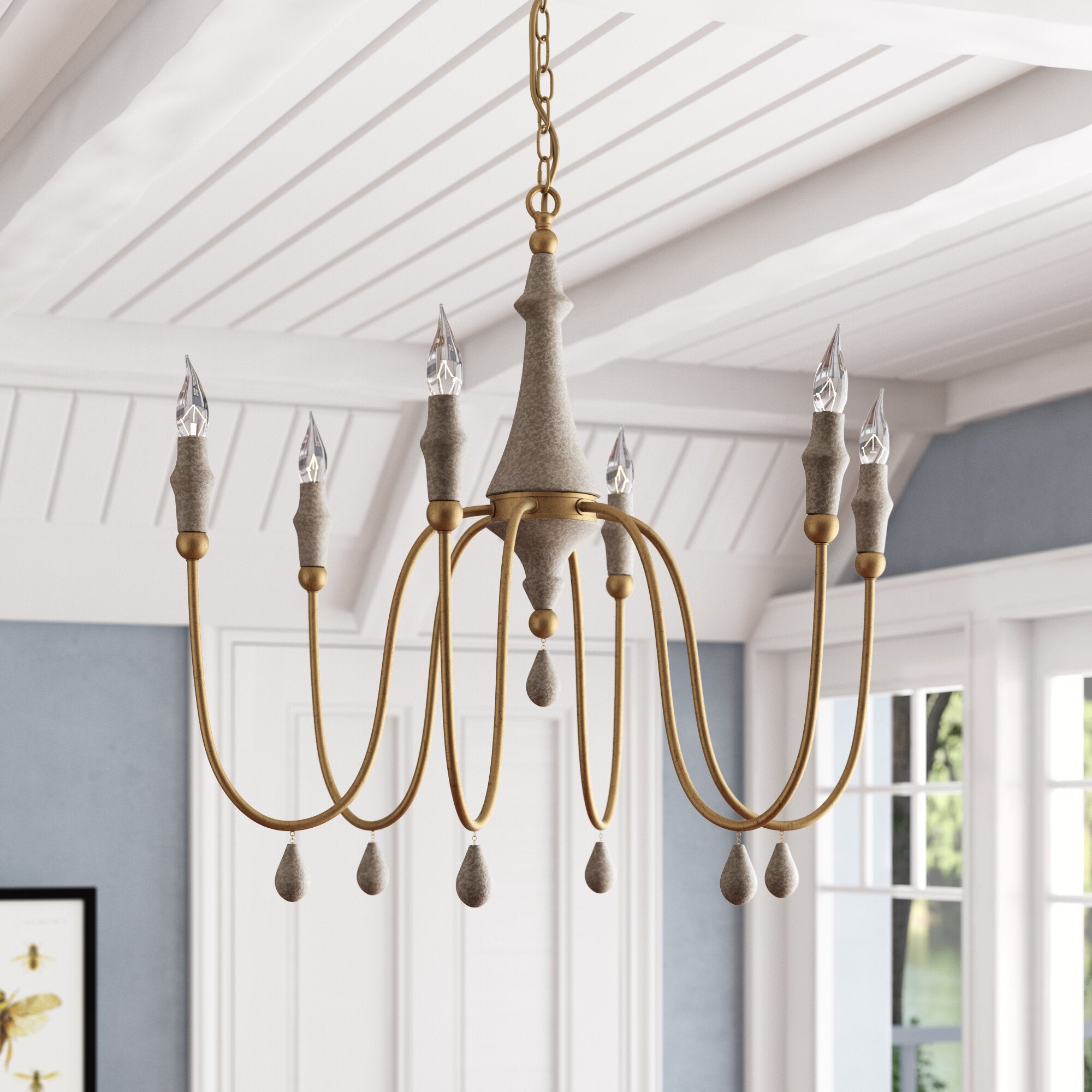 Arcad Vintage Industrial Wooden Chandelier-Letslighting