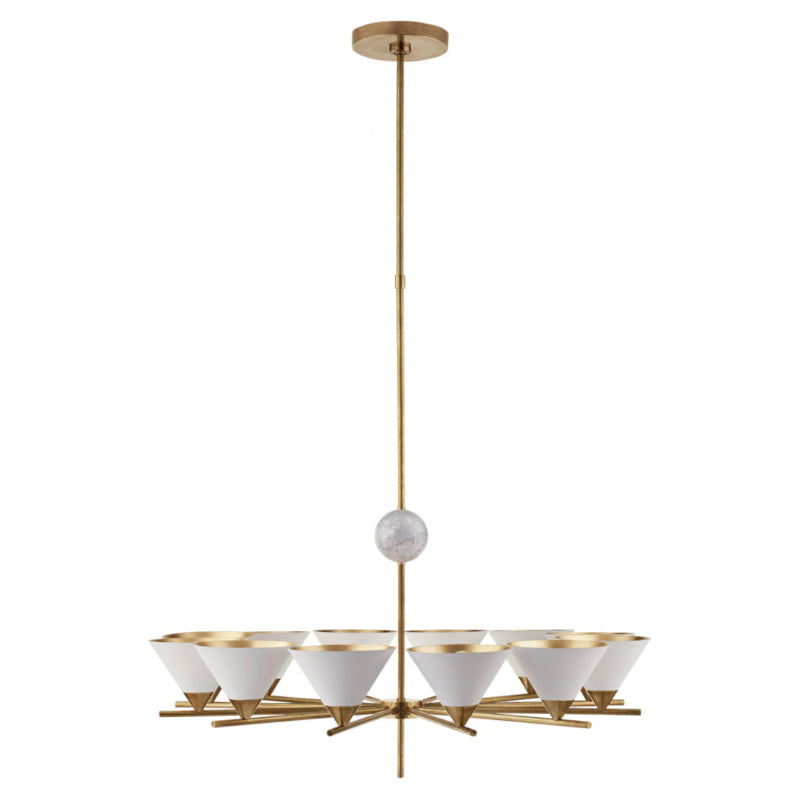 Bloom Large Vintage Marble Metal Chandelier - Letslighting