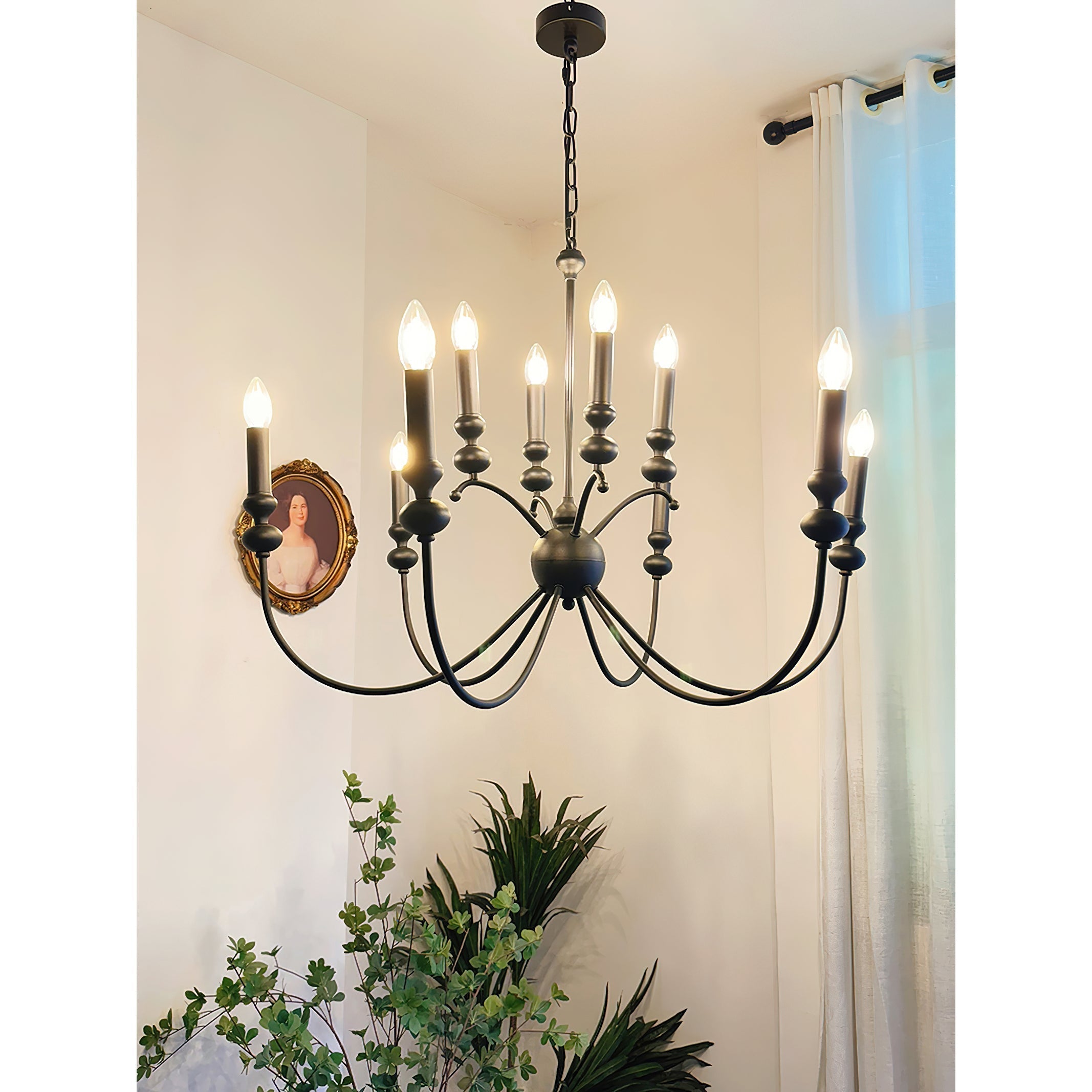 Crest Vintage Industrie Schwarz Kronleuchter-Letslighting