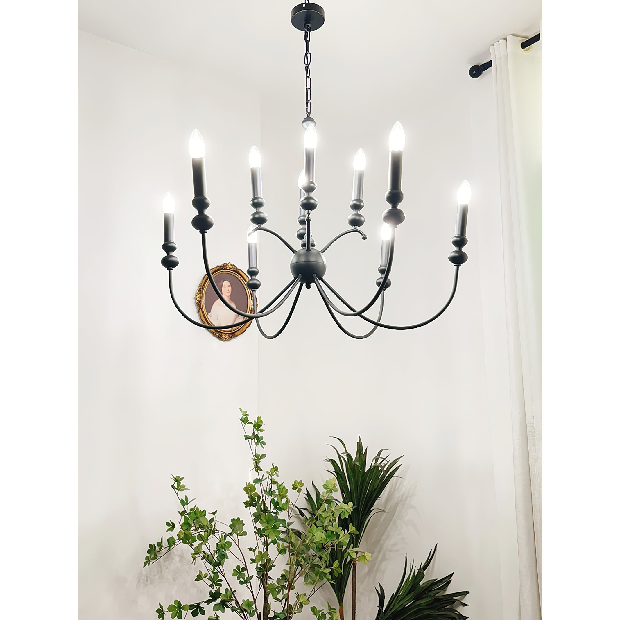 Crest Vintage Industrie Schwarz Kronleuchter-Letslighting