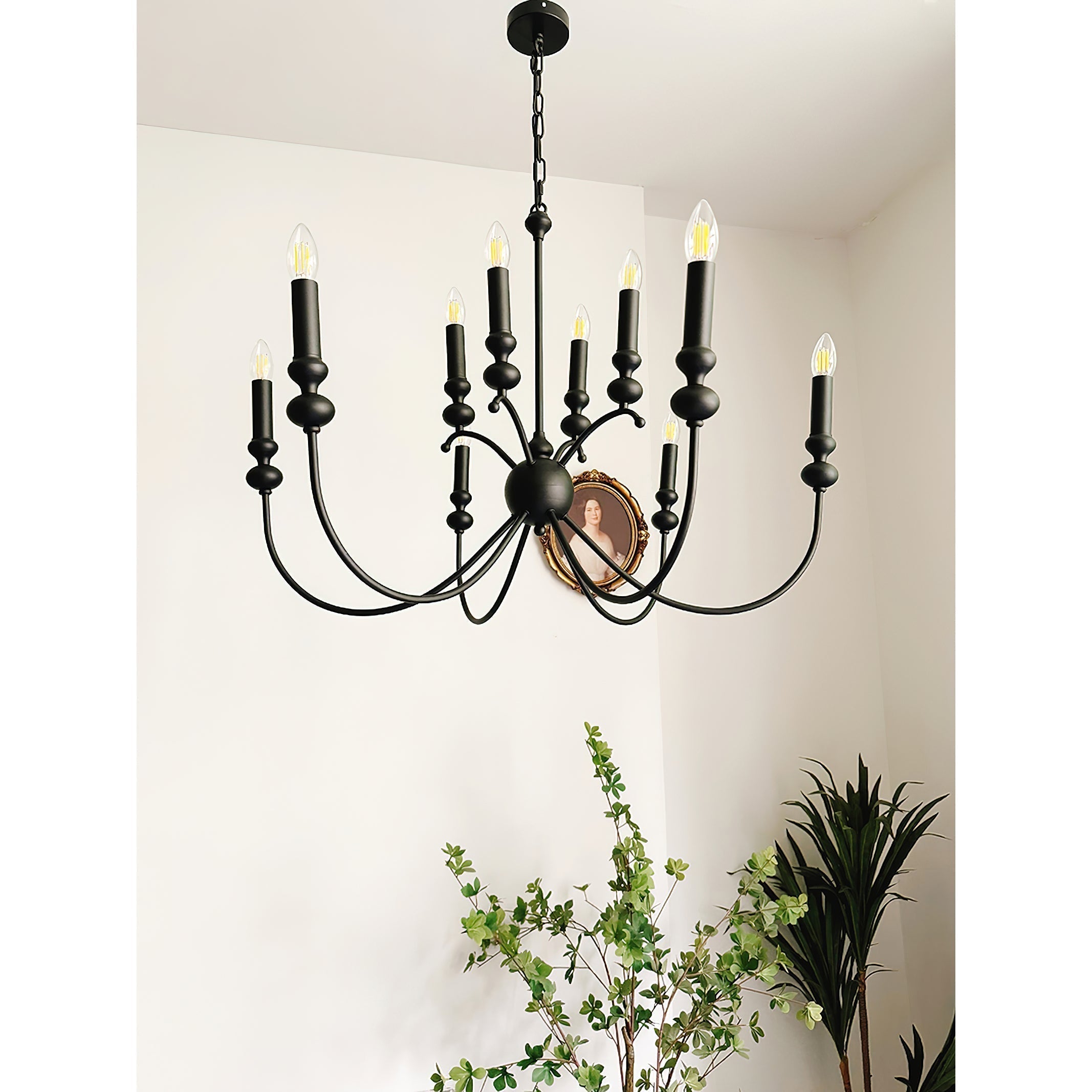 Crest Vintage Industrie Schwarz Kronleuchter-Letslighting