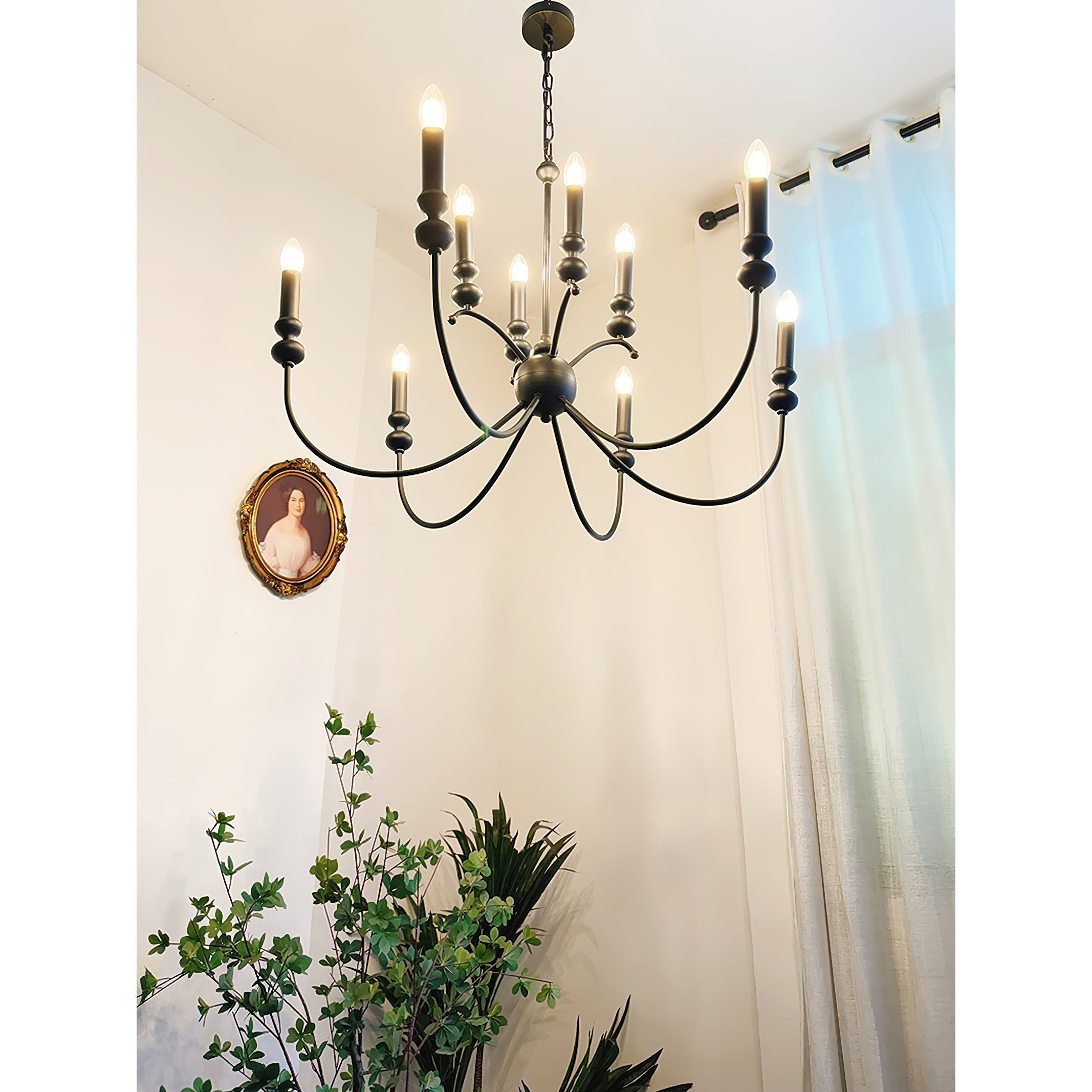 Crest Vintage Industrie Schwarz Kronleuchter-Letslighting