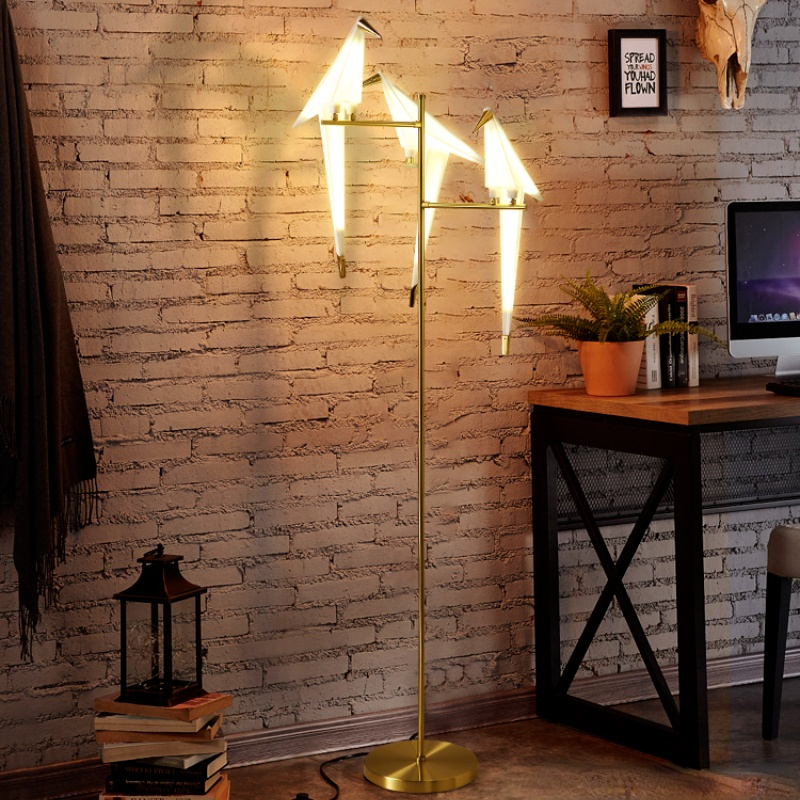 Arisha Vogel Tischlampe/Stehlampe, Gold, 1/2/3 Flammig, Metall, Schlafzimmer
