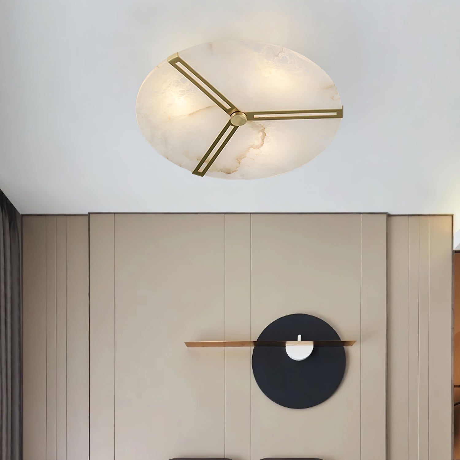 Aveline Alabaster Flush Mount Ceiling Light - Neutralighting
