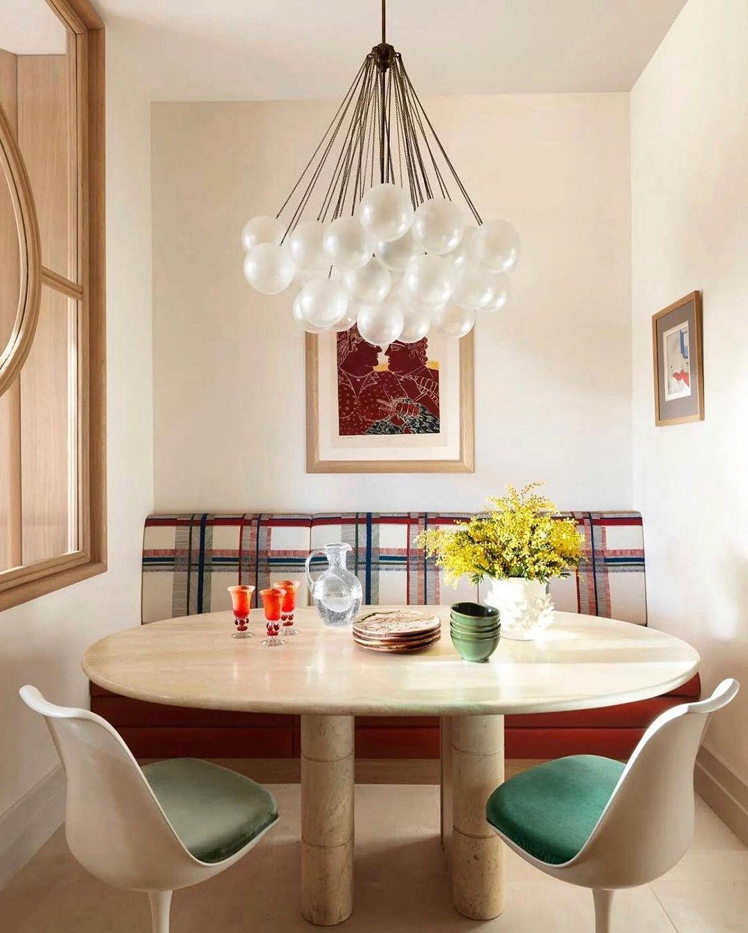 Lustra Kronleuchter Bubble Milchglas-Letslighting