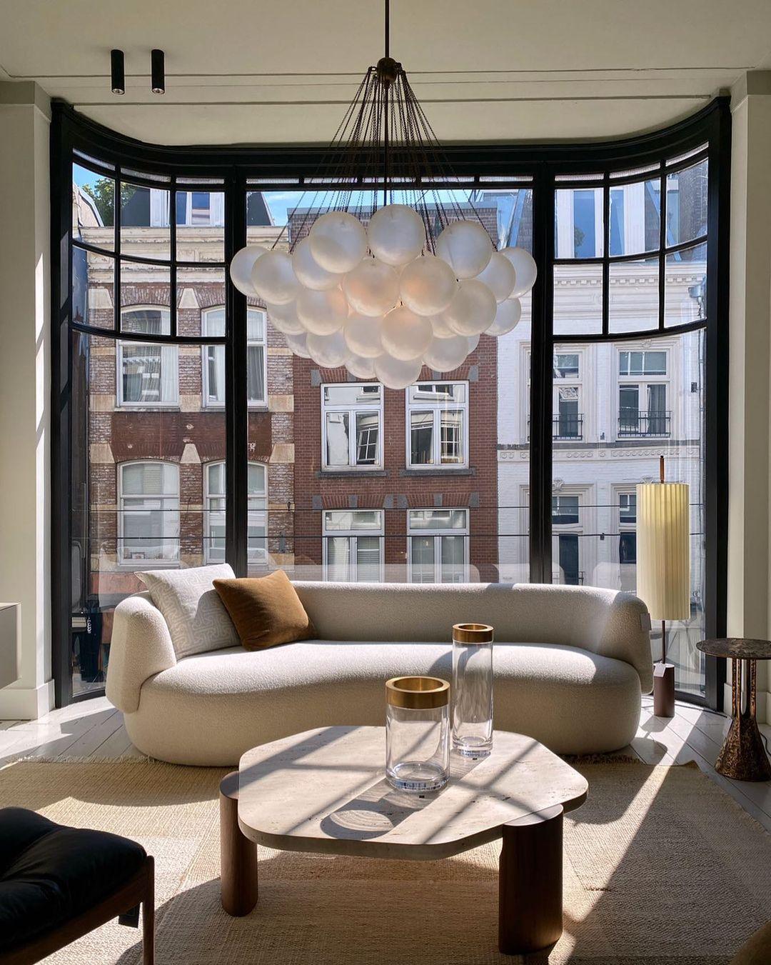 Lustra Kronleuchter Bubble Milchglas-Letslighting