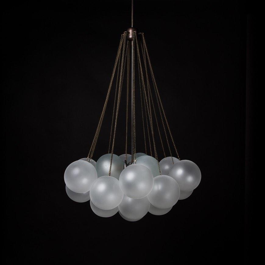 Lustra Kronleuchter Bubble Milchglas-Letslighting