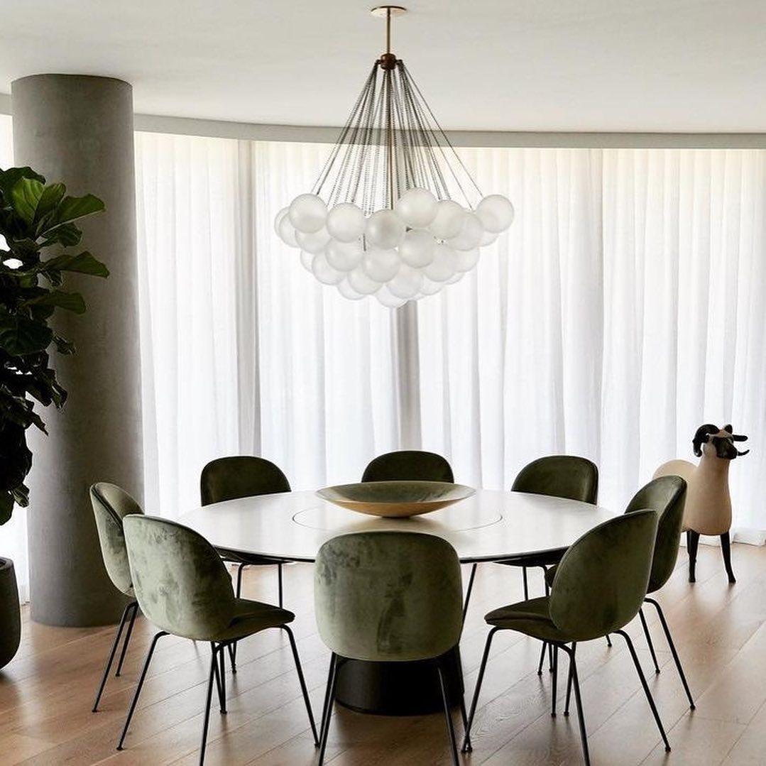 Lustra Kronleuchter Bubble Milchglas-Letslighting