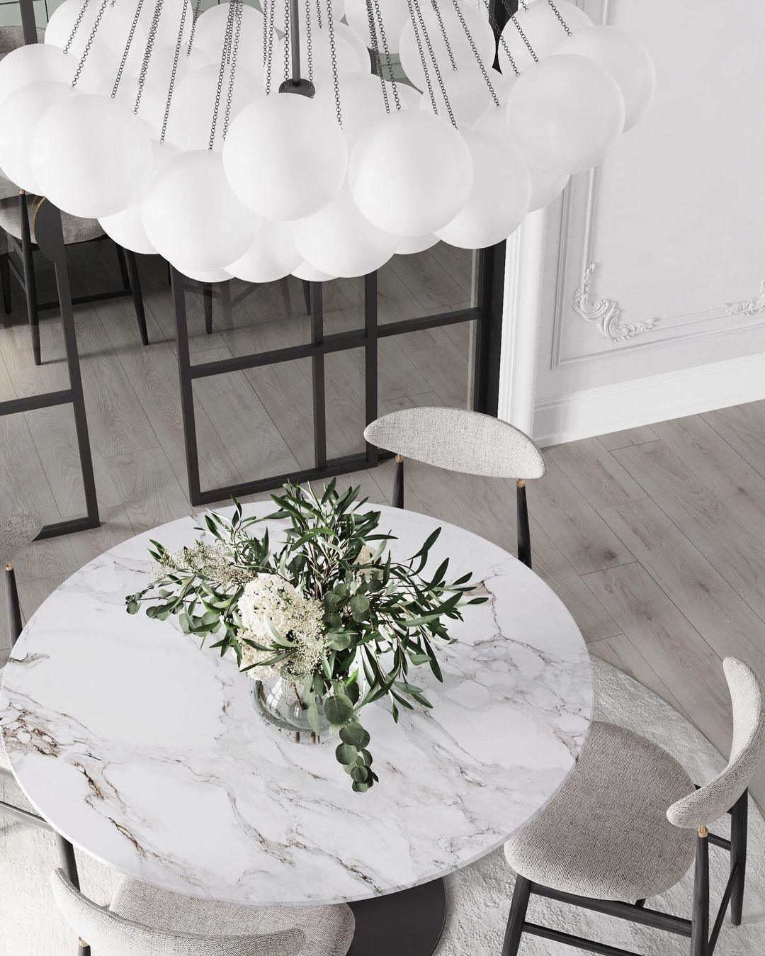 Lustra Kronleuchter Bubble Milchglas-Letslighting
