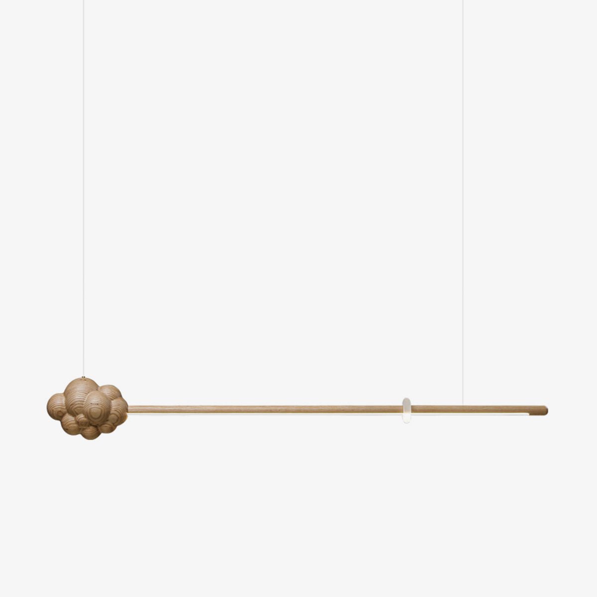 Lustra Pendelleuchte Holzstab Wolke Minimalistisch-Letslighting