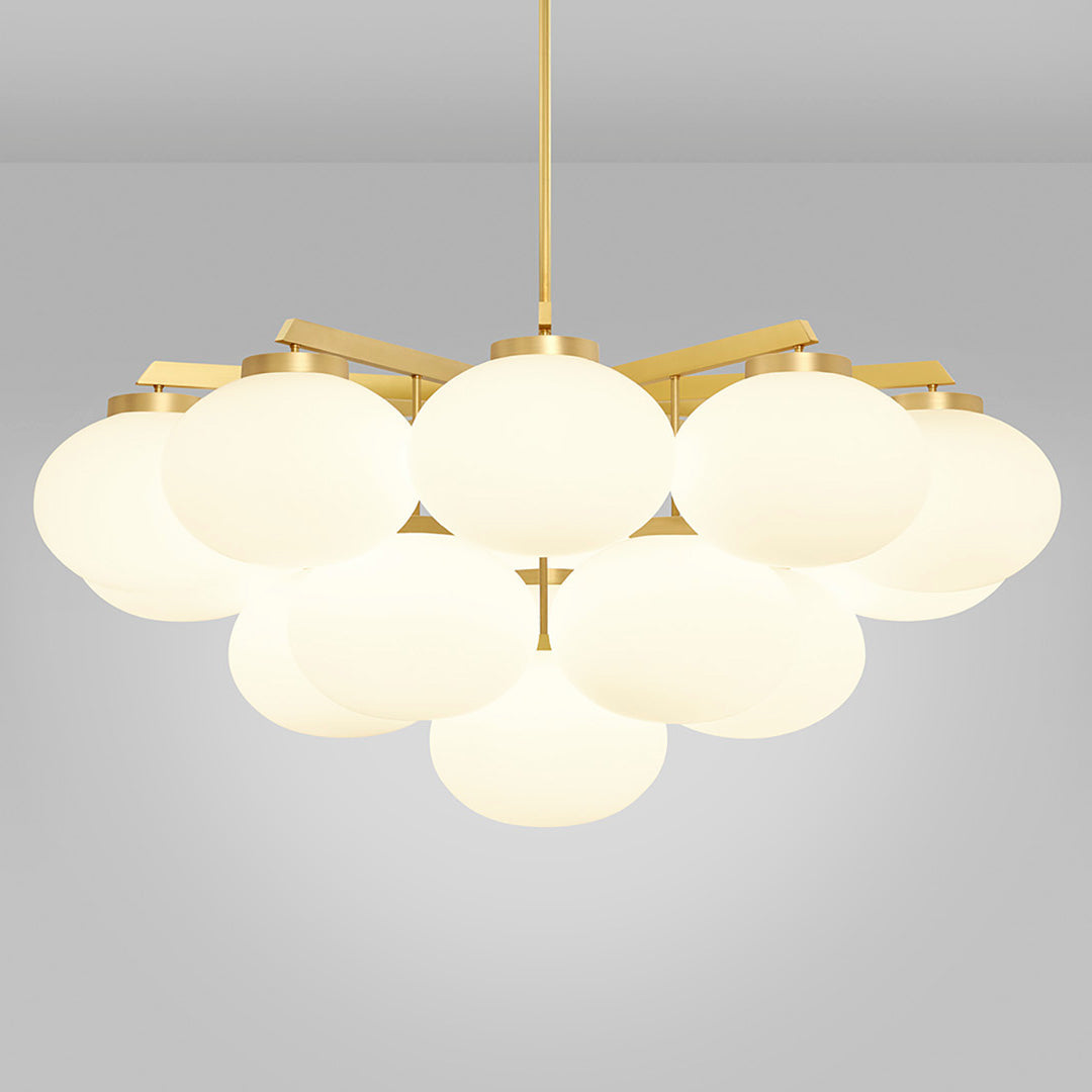 Edge Eleganter Messing-Glas-Kronleuchter-Letslighting