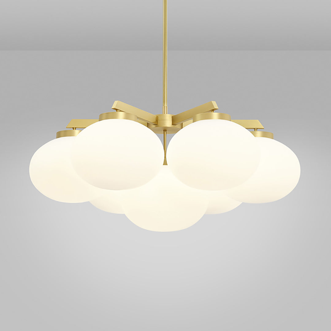 Edge Eleganter Messing-Glas-Kronleuchter-Letslighting