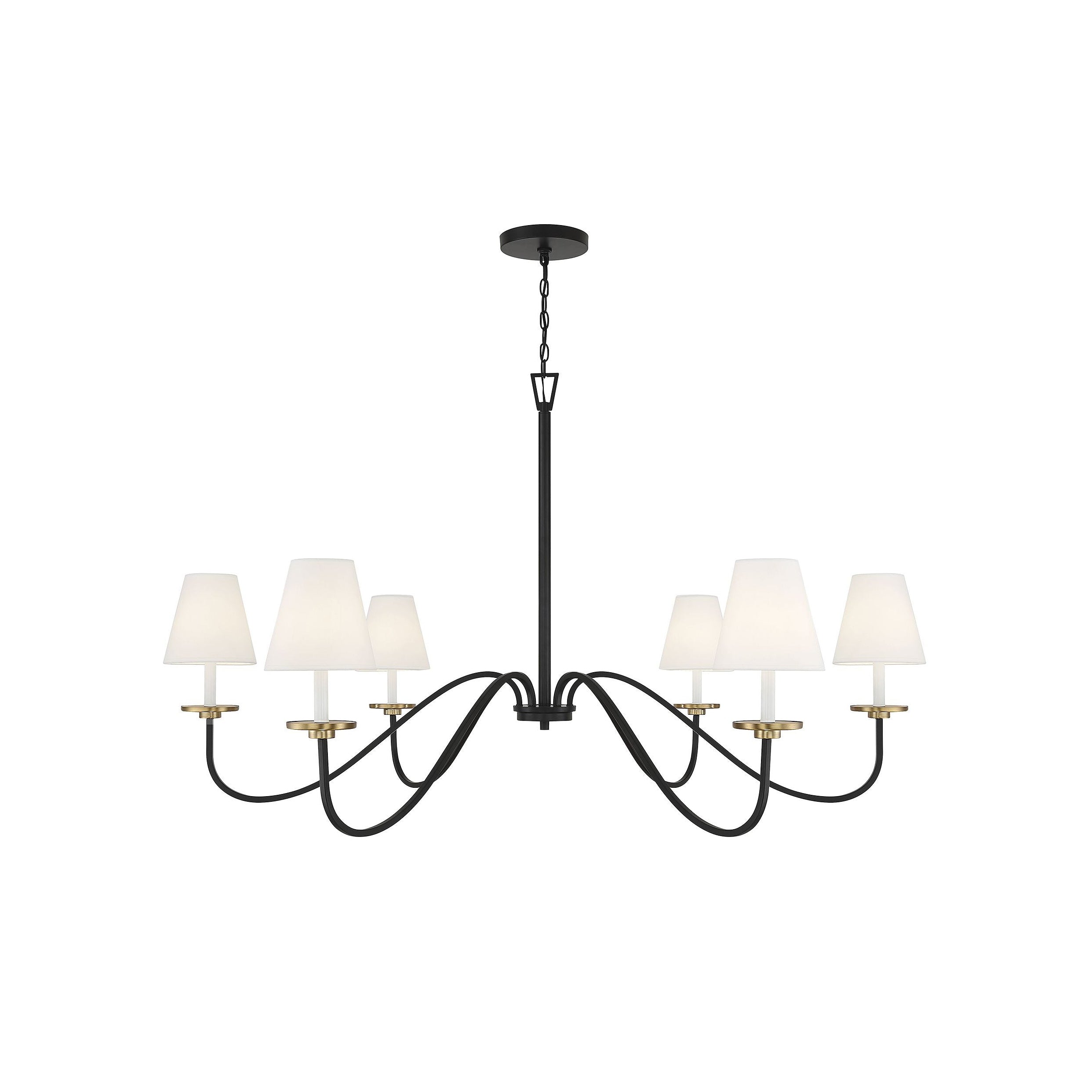 Flux Industrieller Vintage Messing-Stoff-Kronleuchter-Letslighting