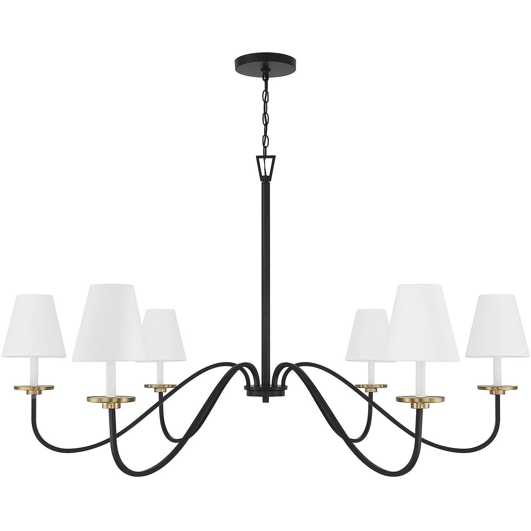 Flux Industrieller Vintage Messing-Stoff-Kronleuchter-Letslighting