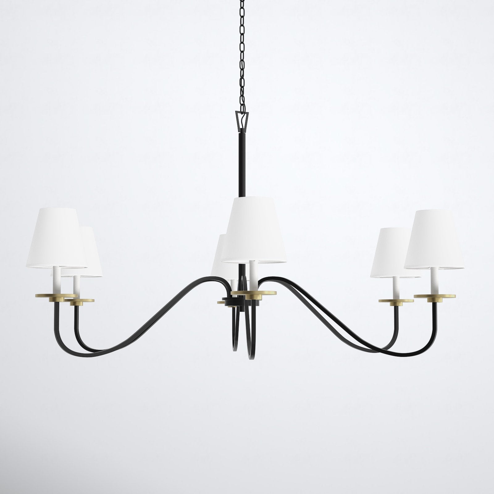 Flux Industrieller Vintage Messing-Stoff-Kronleuchter-Letslighting