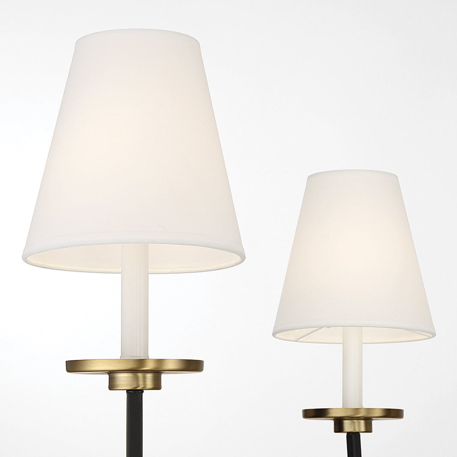 Flux Industrieller Vintage Messing-Stoff-Kronleuchter-Letslighting