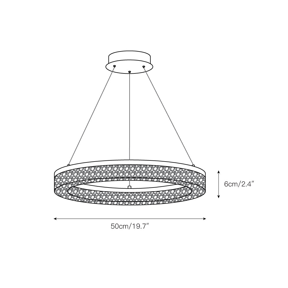Idyll Harz Minimalistisch Rund LED Kronleuchter-Letslighting