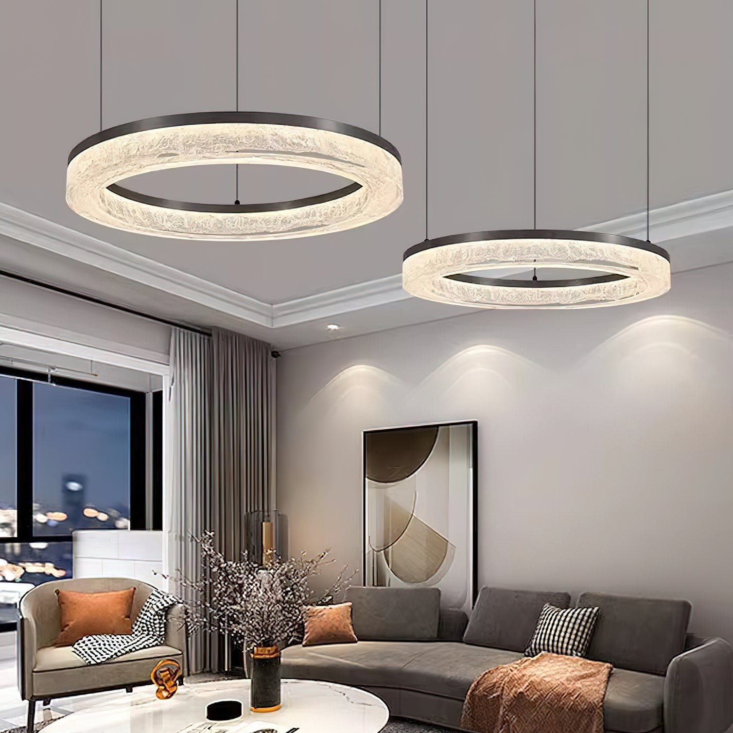 Idyll Harz Minimalistisch Rund LED Kronleuchter-Letslighting