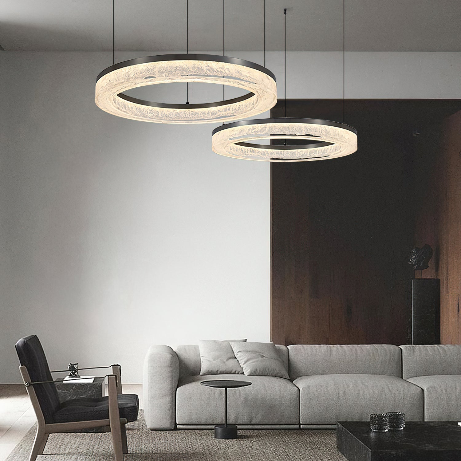 Idyll Harz Minimalistisch Rund LED Kronleuchter-Letslighting