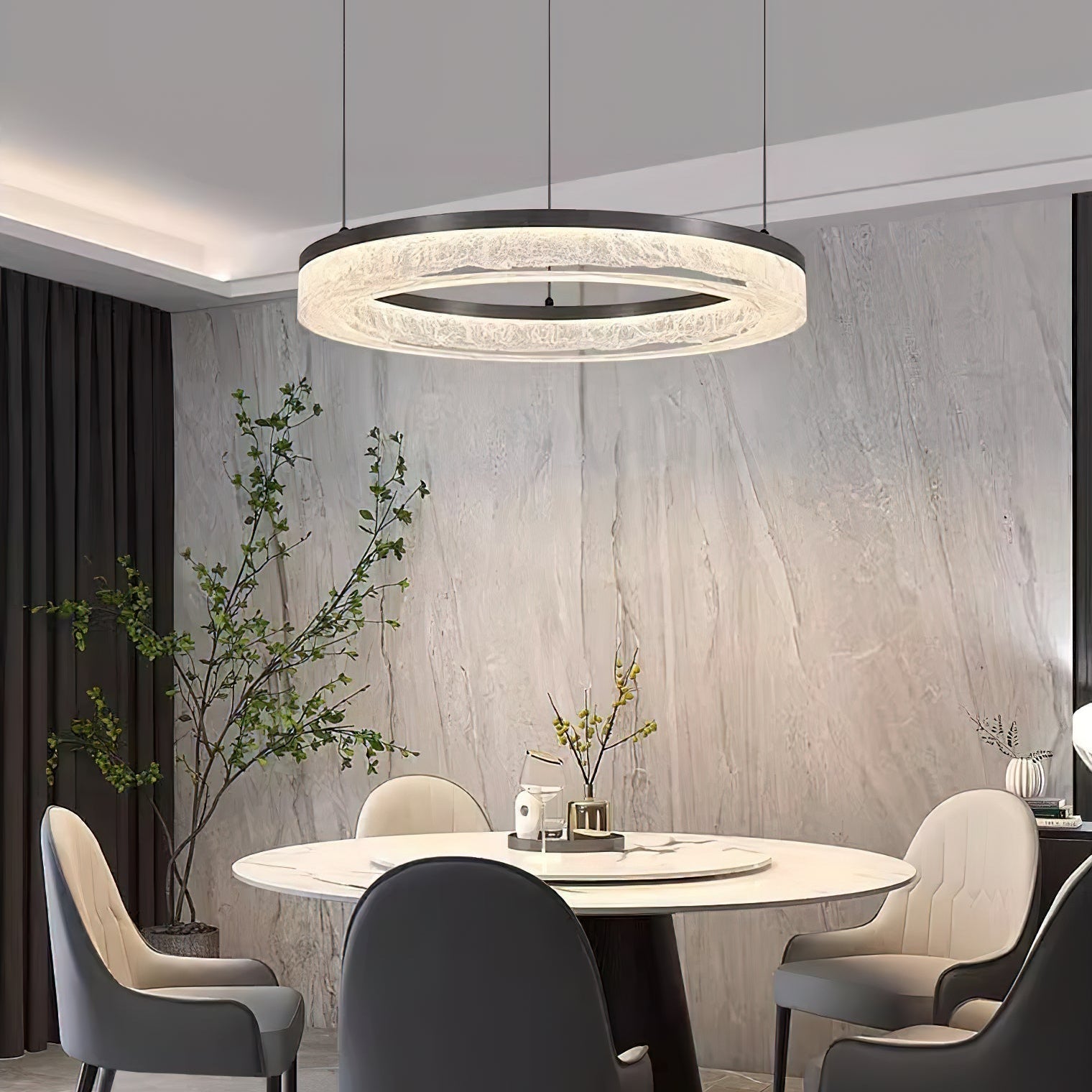Idyll Harz Minimalistisch Rund LED Kronleuchter-Letslighting