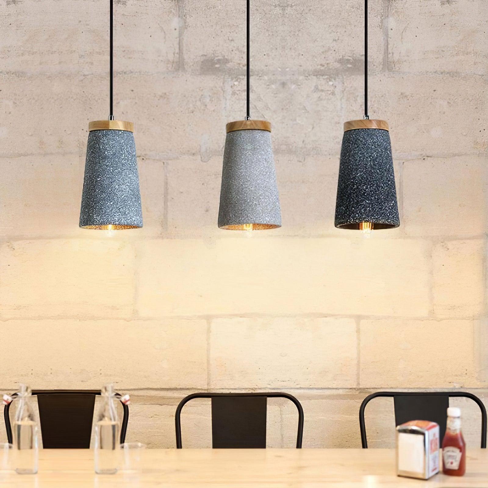 Althere Holz Zement Pendelleuchte Leuchte-Letslighting