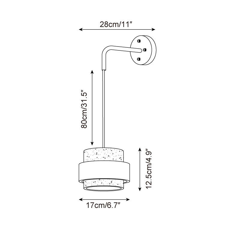 Wall Lamp Travertine and Walnut Accent Modern Minimalist - Letslighting