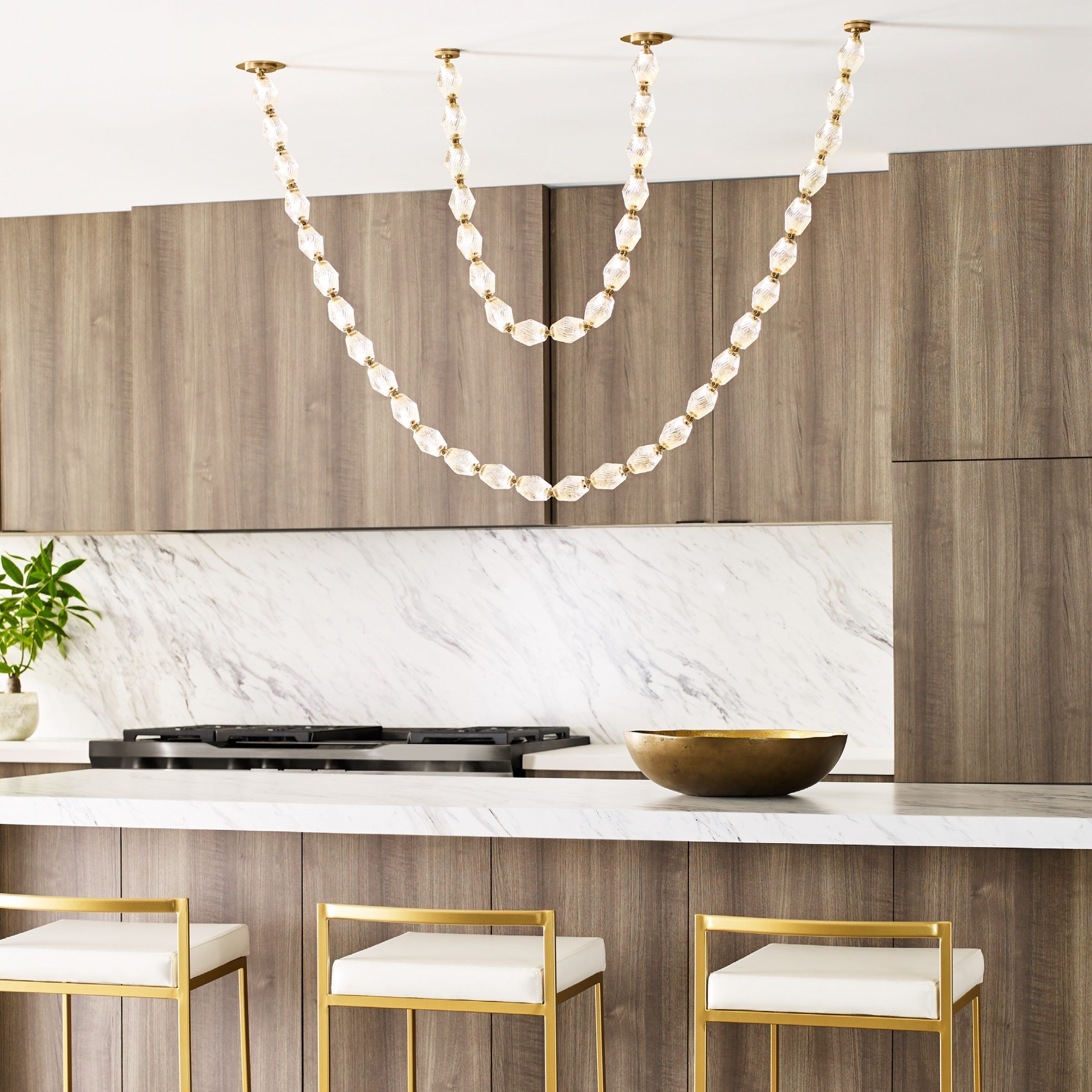 Karma Moderner Minimalistischer Glas-Kronleuchter-Letslighting