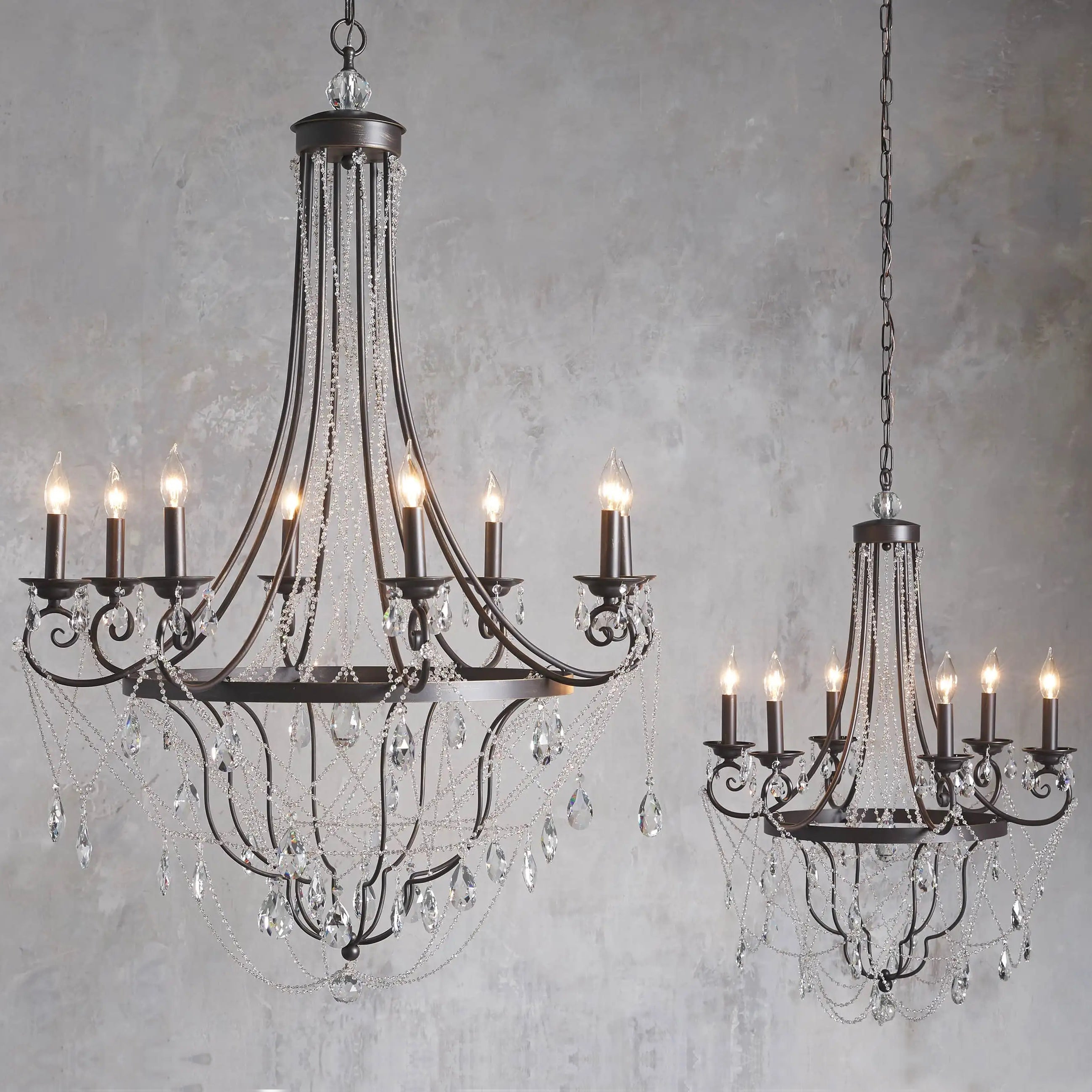 Luster Traditioneller industrieller Vintage-Kristallleuchter-Letslighting