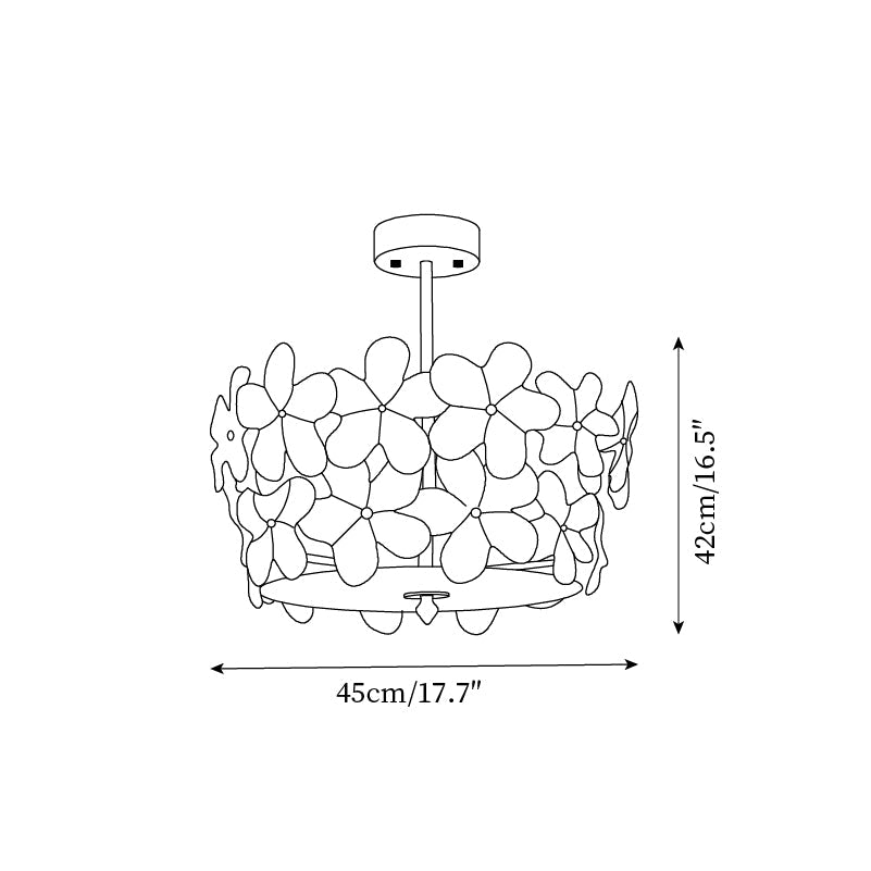 Fionel Glass Semi-Flush Mount Light - Letslighting