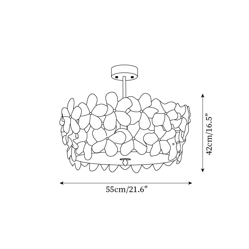 Fionel Glass Semi-Flush Mount Light - Letslighting