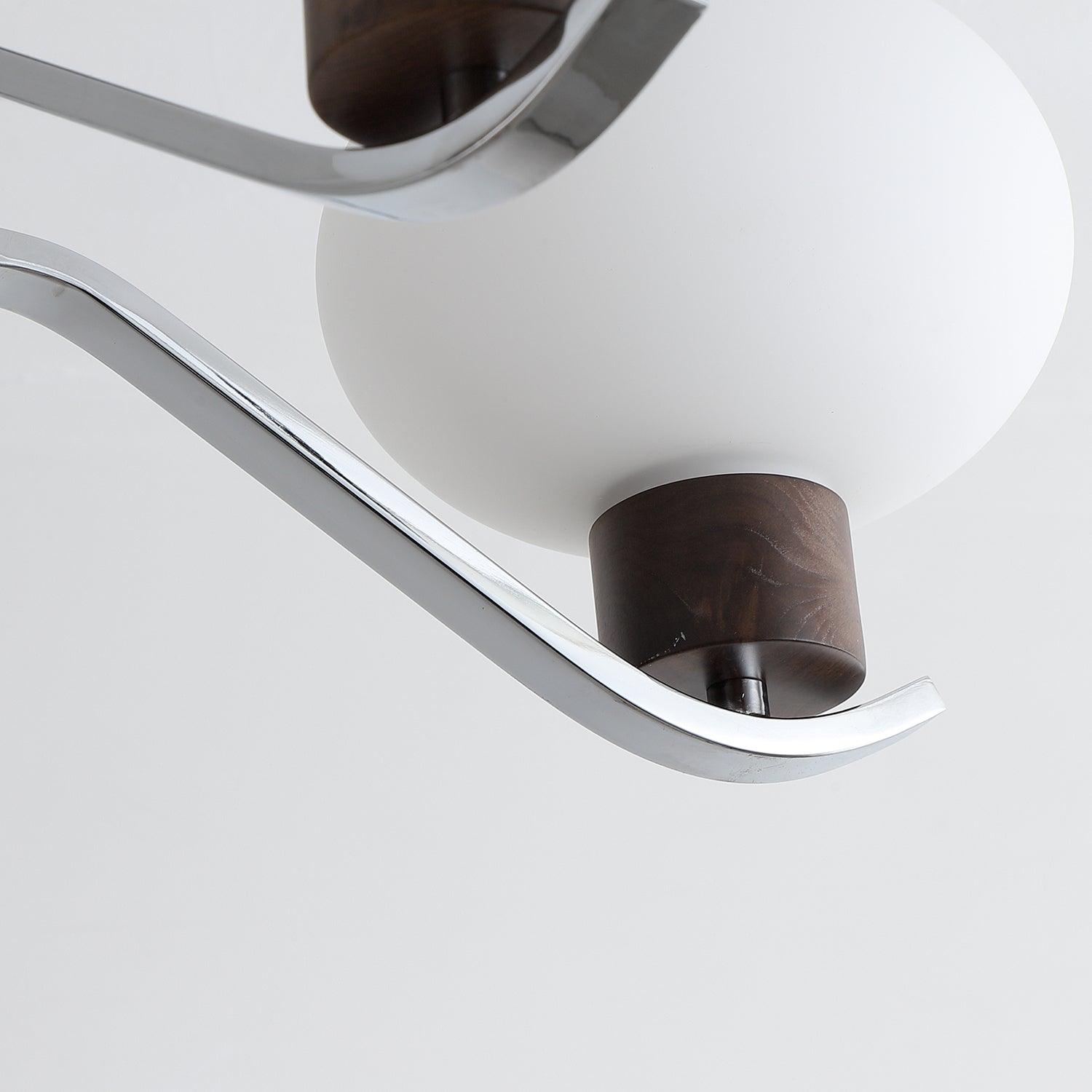 Lustra Kronleuchter Chrom Walnuss Elegant-Letslighting