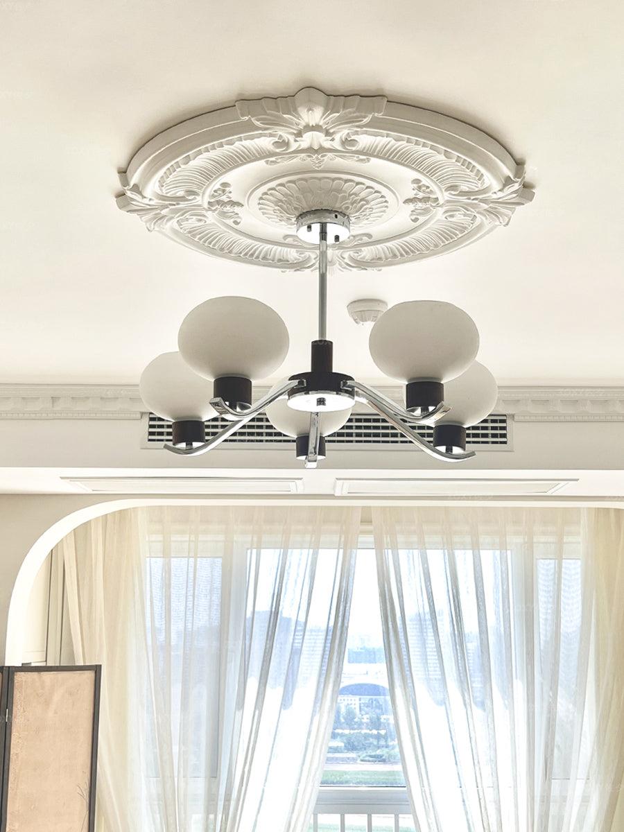 Lustra Kronleuchter Chrom Walnuss Elegant-Letslighting