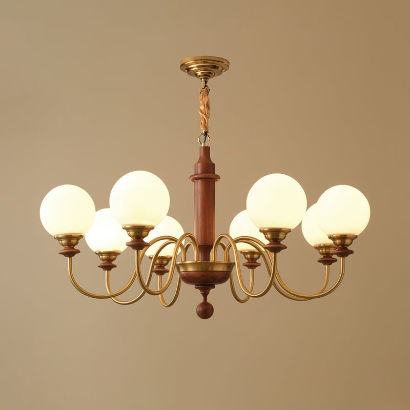 Nyvinia Vintage Kronleuchter aus Messing und Glas-Letslighting