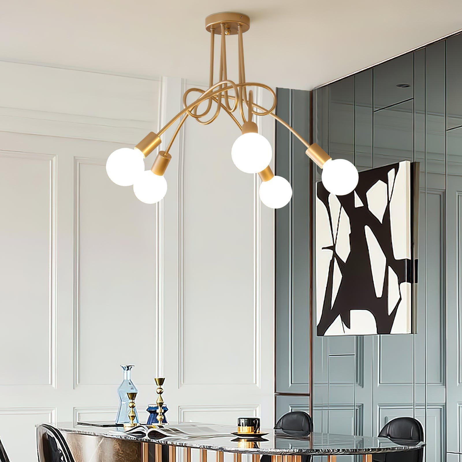 Oasis Art Sputnik Glas Deckenlampe-Letslighting