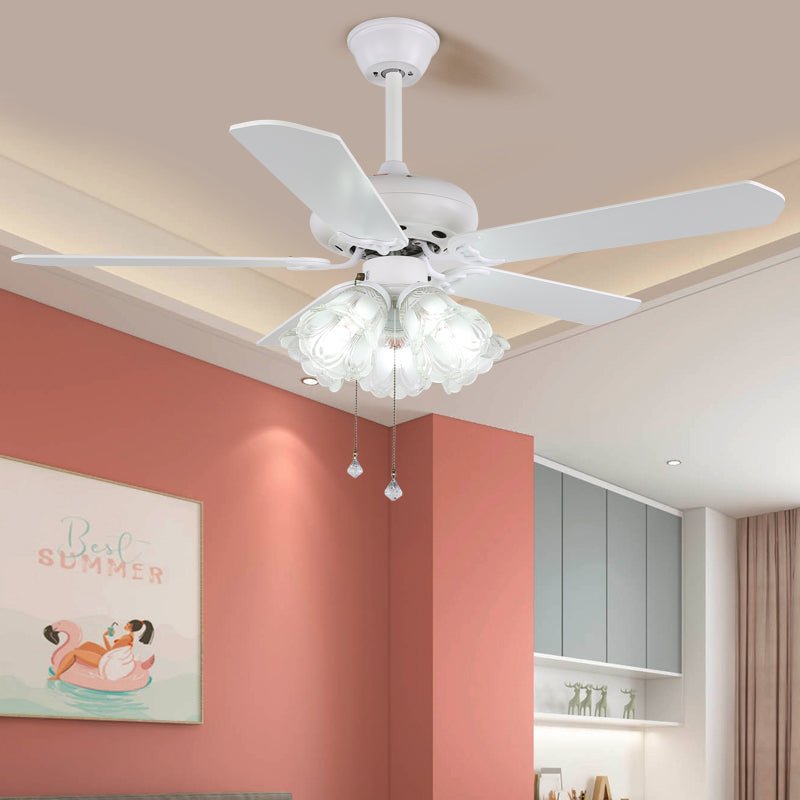Carlo Verspielte Deckenventilator-Leuchte in Weiß