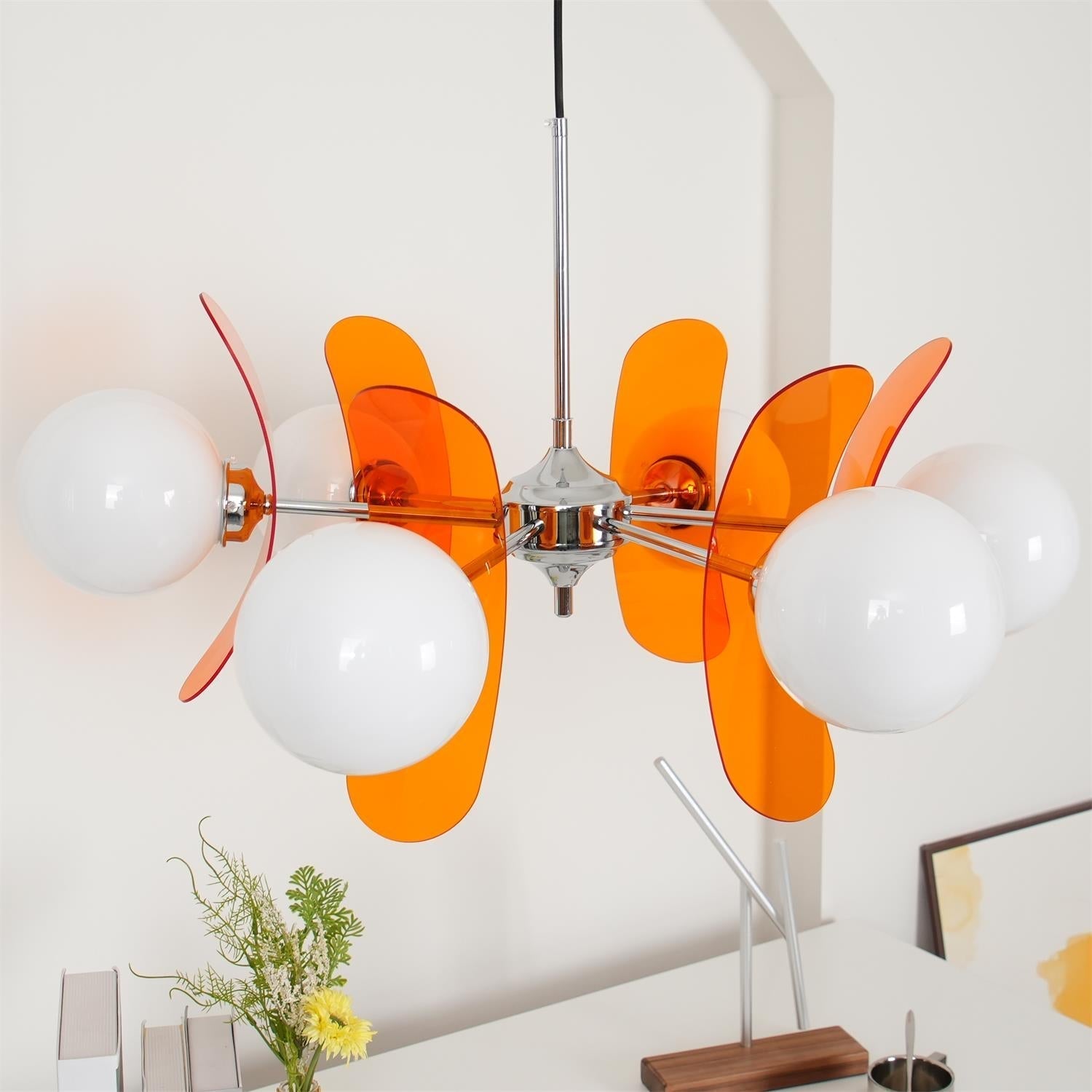 Prism Kreativer Sputnik Glas Kronleuchter Orange-Letslighting