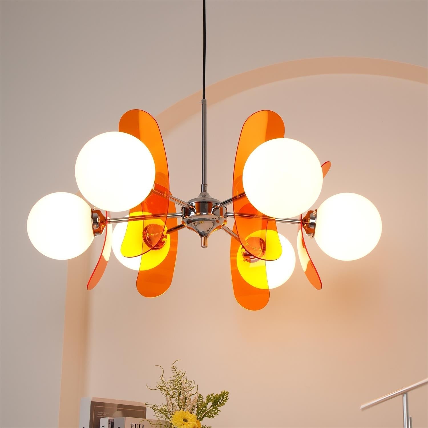 Prism Kreativer Sputnik Glas Kronleuchter Orange-Letslighting