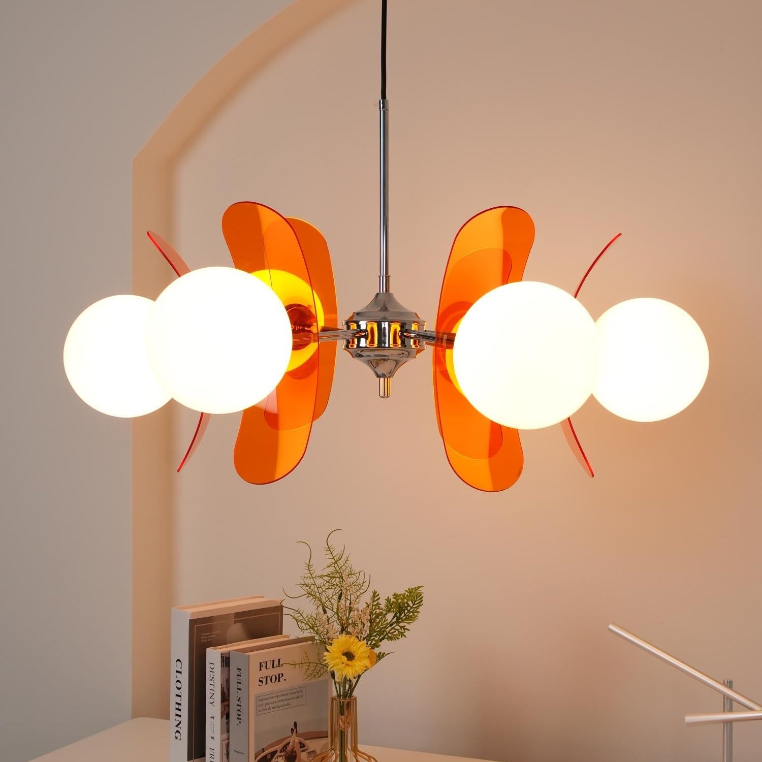 Prism Kreativer Sputnik Glas Kronleuchter Orange-Letslighting