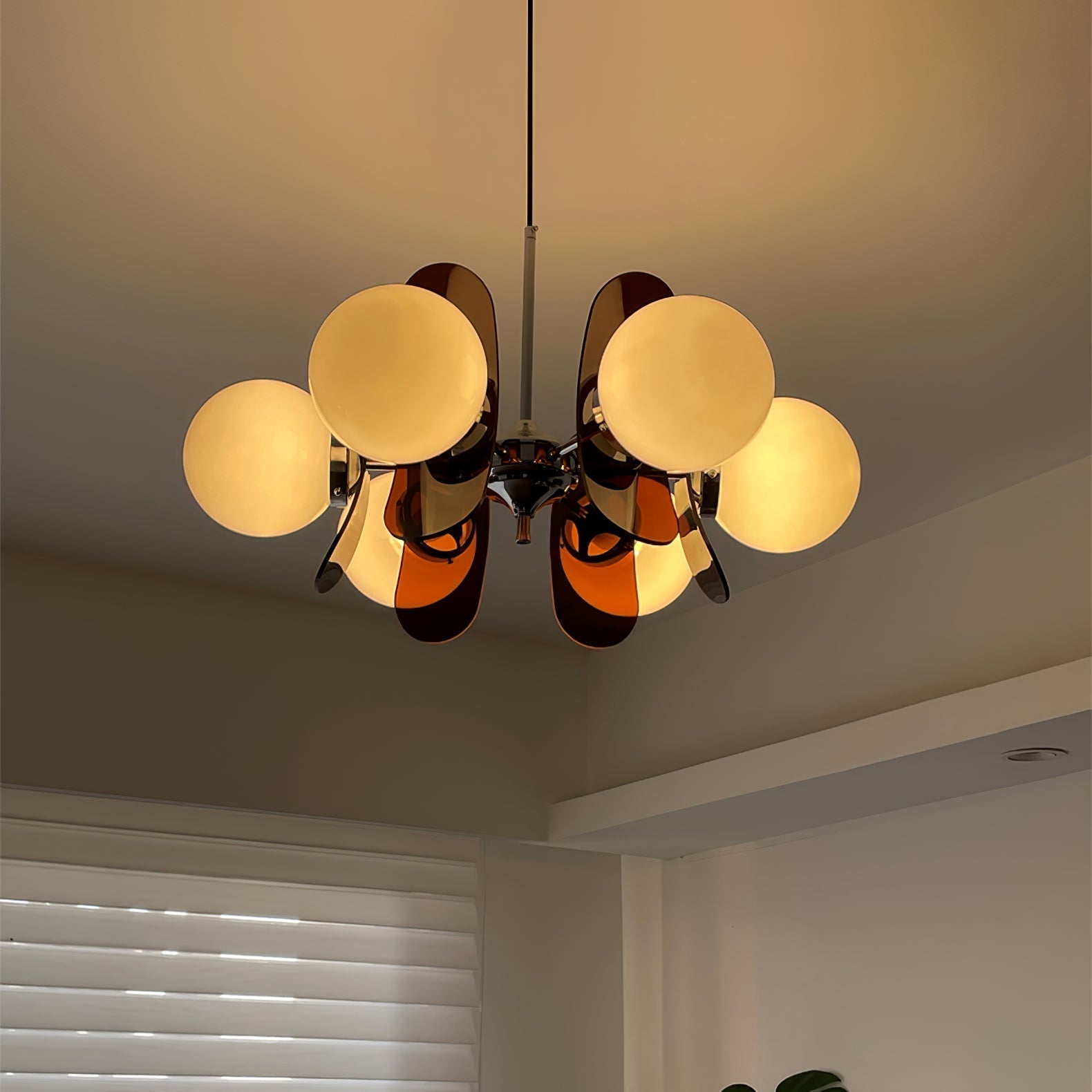 Prism Kreativer Sputnik Glas Kronleuchter Orange-Letslighting